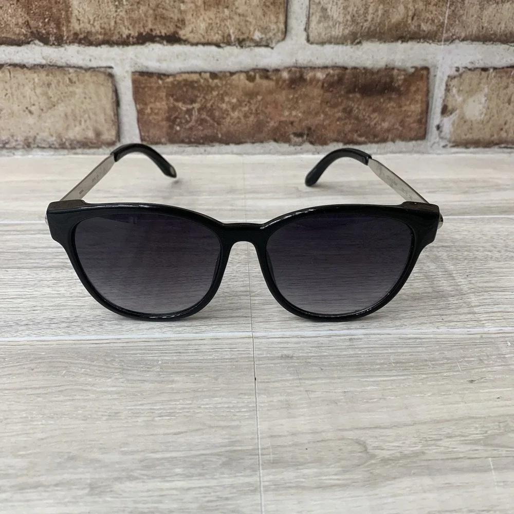 Vintage Fossil Sunglasses Black Silver Frame Retro Y2K Shades Frames Only